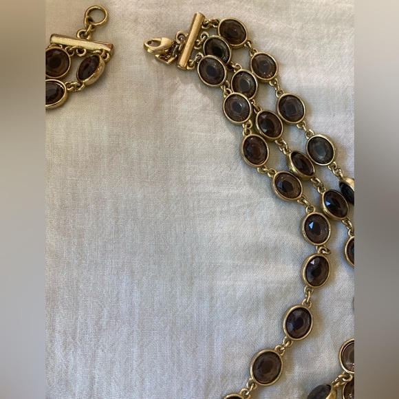 Banana Republic Multi Chain with Bezel Stones Statement Necklace‎ - Picture 11 of 12